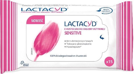 Салфетки для интимной гигиены Sensitive, 15 шт. Lactacyd цена и фото