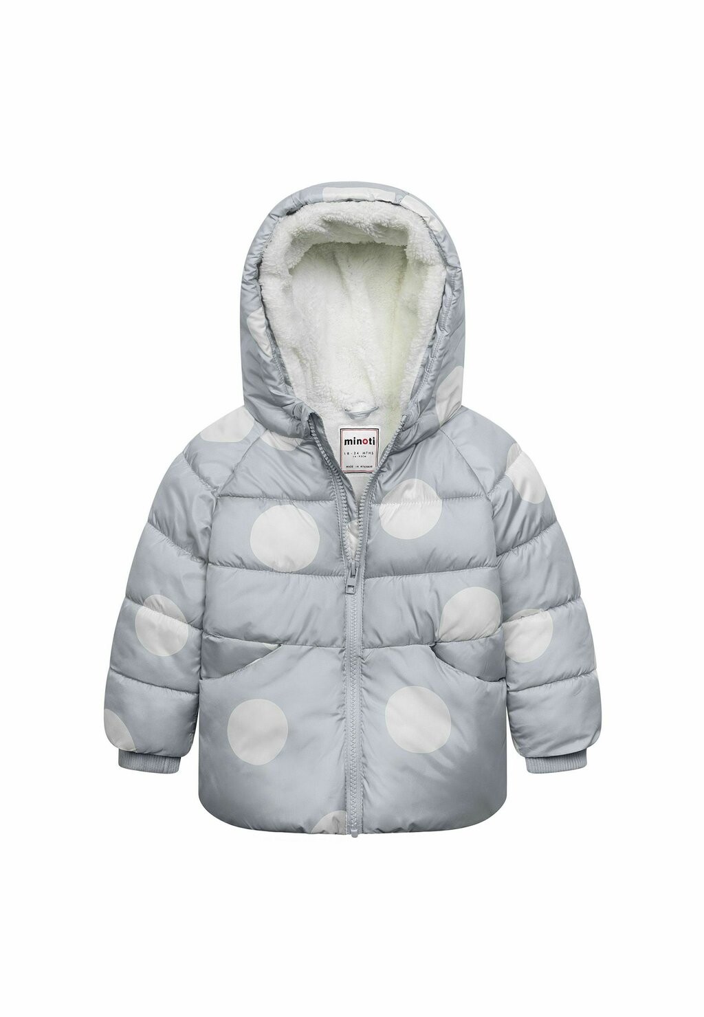 

Куртка зимняя Spotty Puffer MINOTI, цвет grey cream