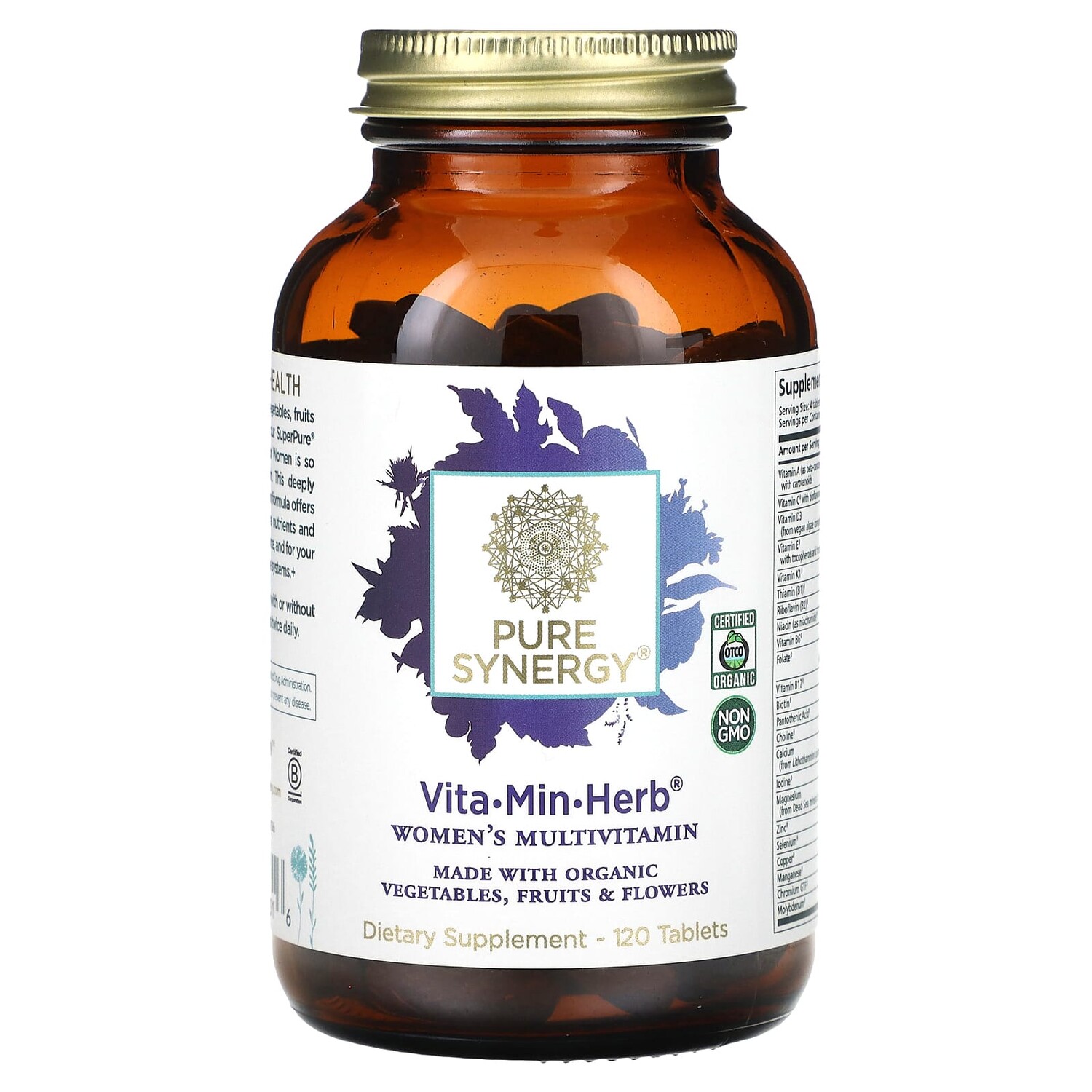 

Vita-Min-Herb, мультивитамины для женщин, 120 таблеток, Pure Synergy