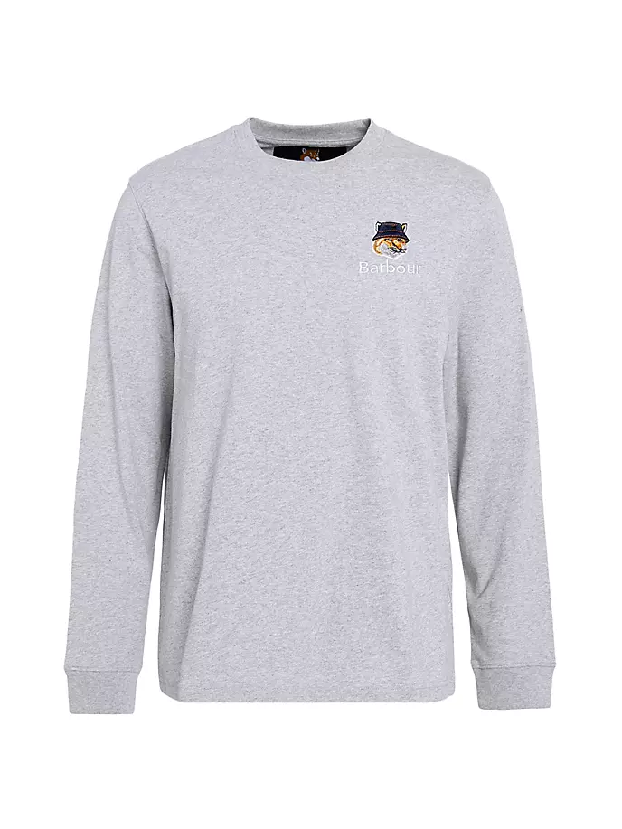 

Футболка с длинными рукавами Barbour x Maison Kitsuné Fox Head Barbour, серый