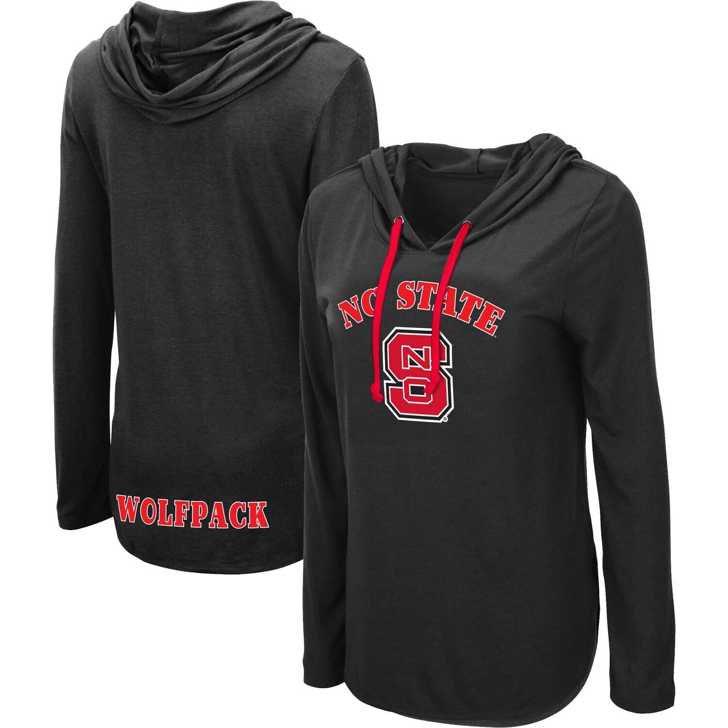 

Женская футболка с капюшоном и длинным рукавом Colosseum Black NC State Wolfpack My Lover Colosseum