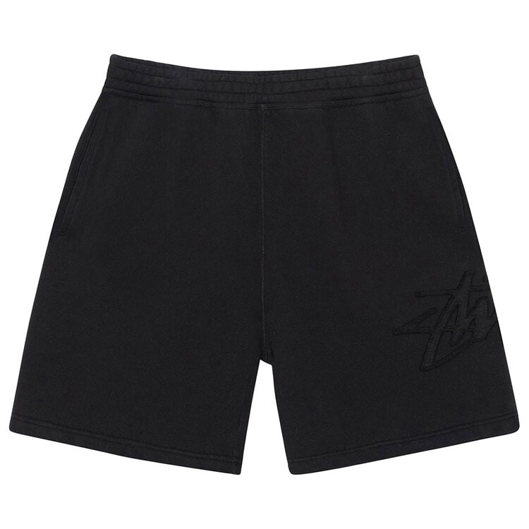 

Шорты Stussy Fleece Tonal Appliqué Short, черный