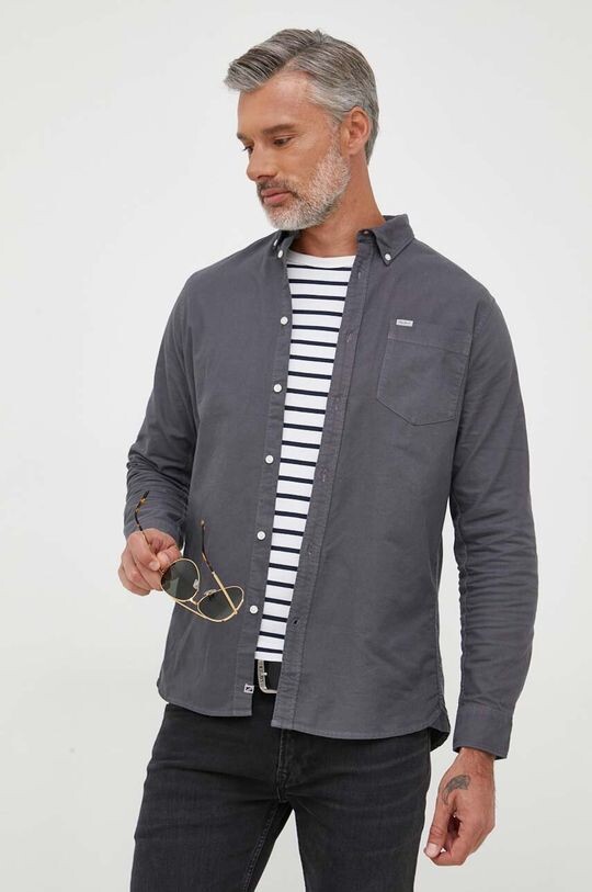 

Рубашка из хлопка Pepe Jeans, серый