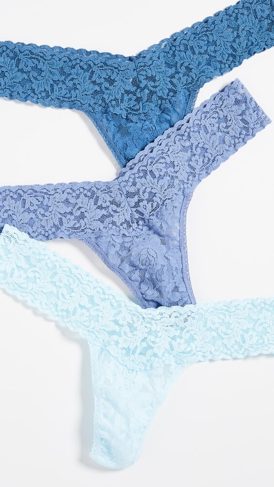 

Стринги Hanky Panky 3 шт Something Blue Low Rises, синий