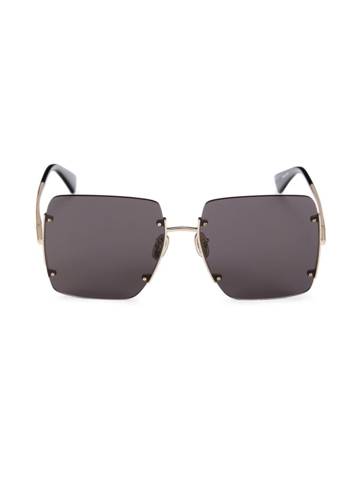 Солнцезащитные очки-бабочки 60MM Max Mara, цвет Gold Smoke