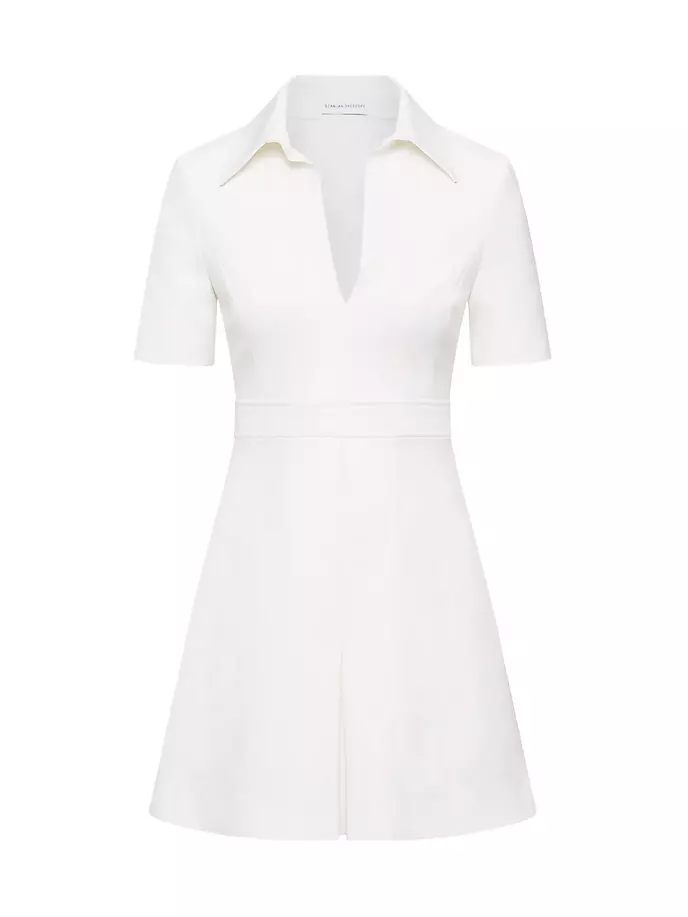 Итальянское мини-платье-рубашка со складками Milano Scanlan Theodore, цвет cream