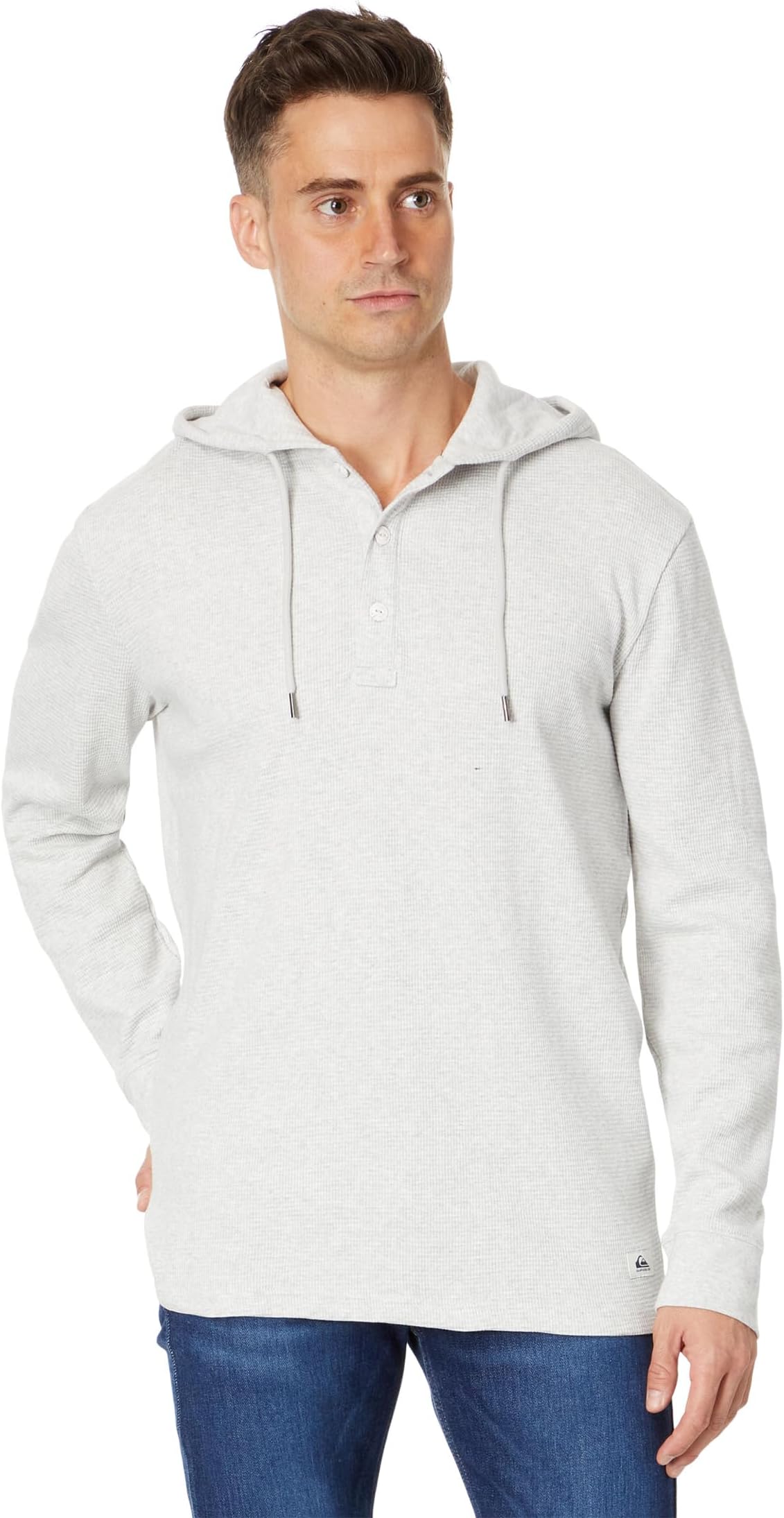 Тепловой пуловер с капюшоном Quiksilver, цвет White Marble Heather