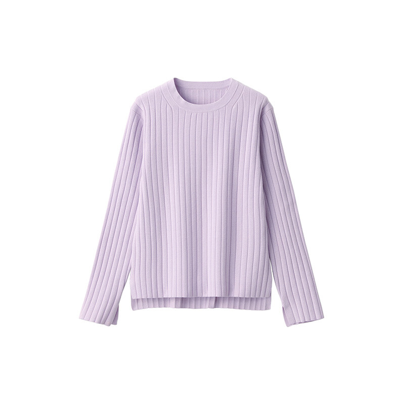 

Свитер женский Muji с круглым вырезом и длинными рукавами, кремовый