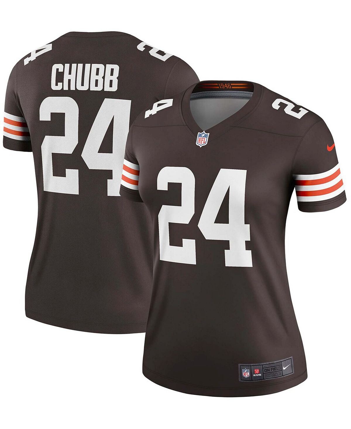 

Женская майка Nick Chubb Brown Cleveland Browns Legend Nike, коричневый