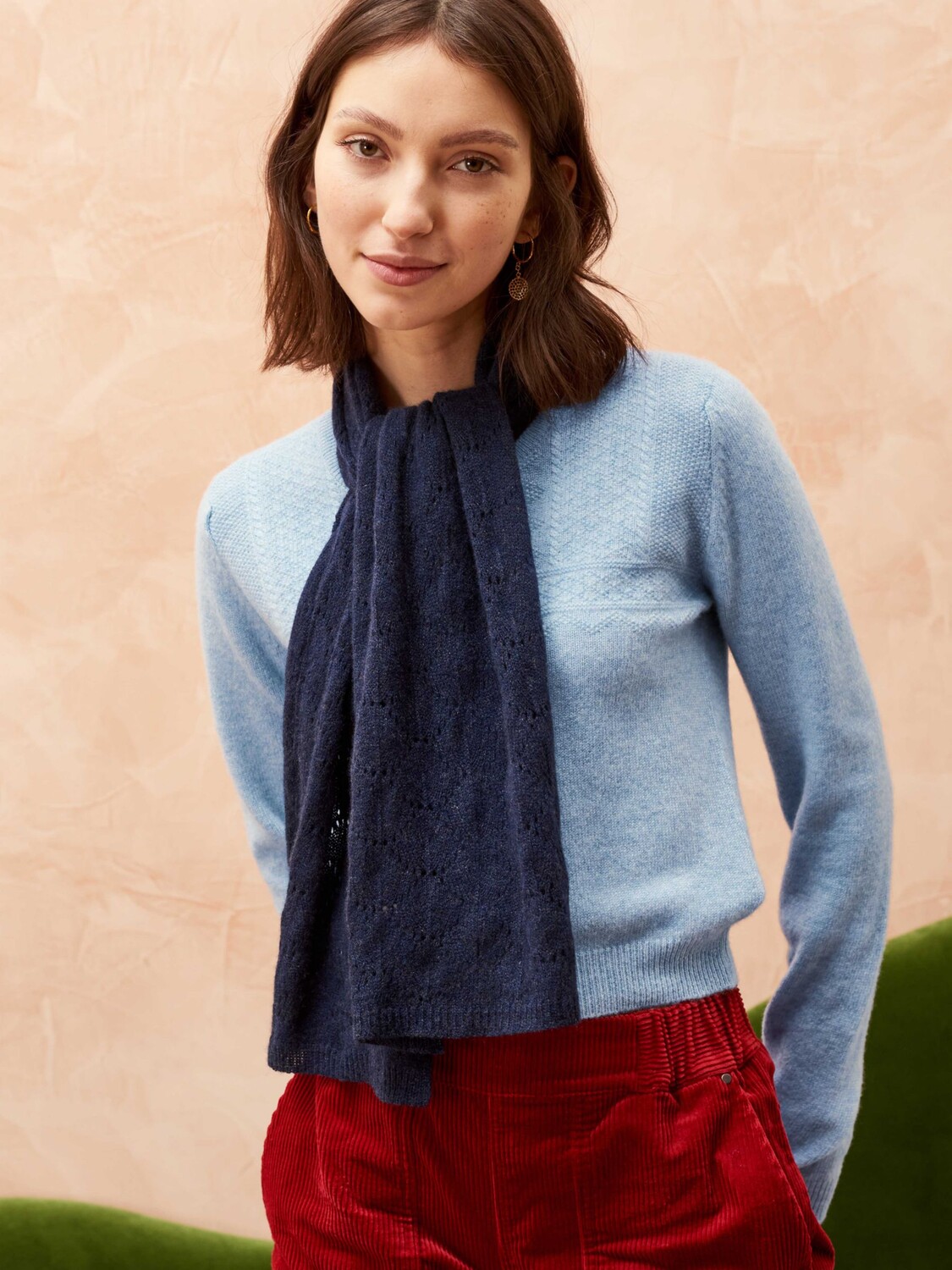 

Шарф Brora Cashmere Pointelle, ВМС Франции