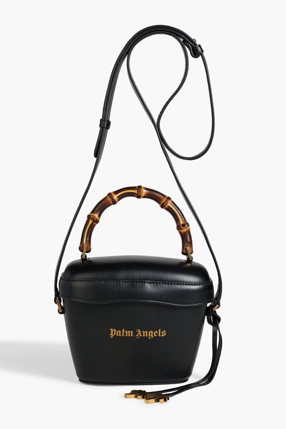 

Кожаная сумка на плечо с принтом в виде замка PALM ANGELS, черный