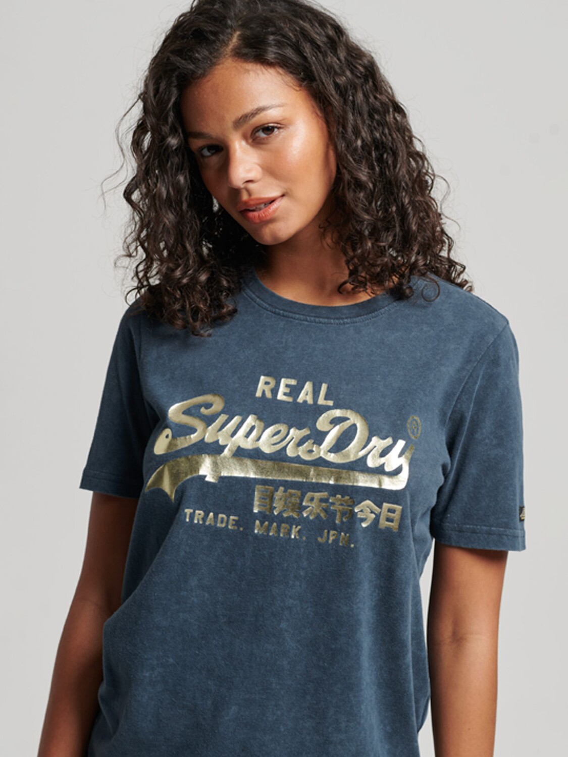 

Футболка с логотипом Superdry Vintage, чернильный