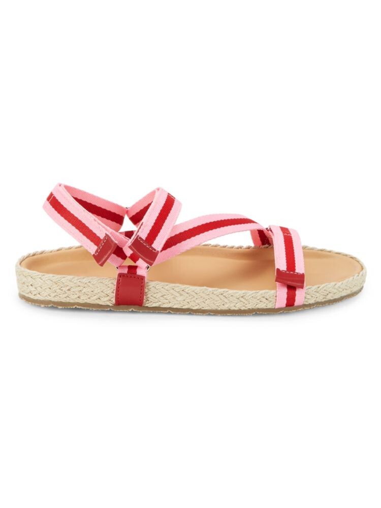

Плетеные кожаные сандалии Fabiana Saks Fifth Avenue, цвет Pink Red