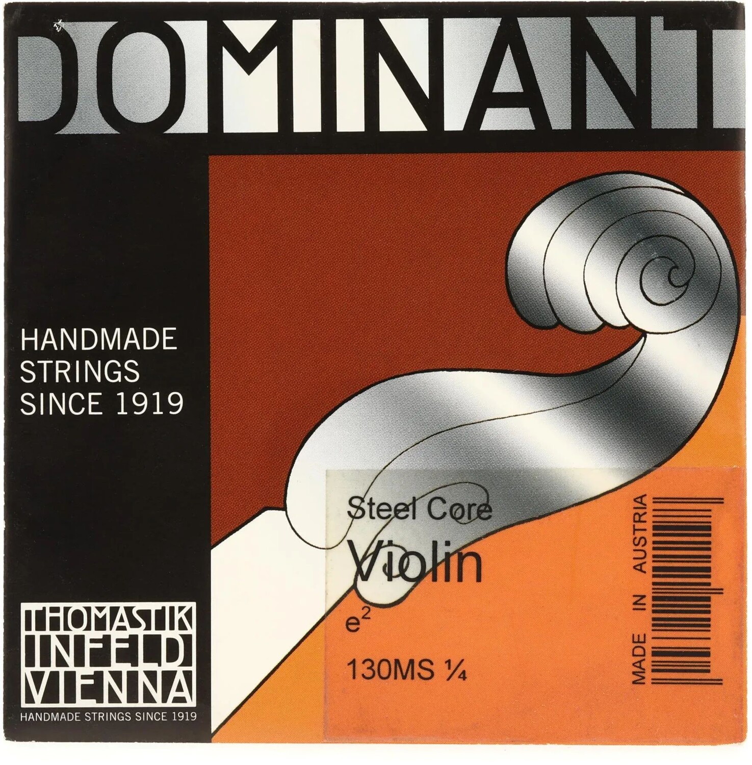 

Thomastik-Infeld 130 Dominant Violin E Струна - алюминиевая обмотка размера 1/4 с петлевым концом