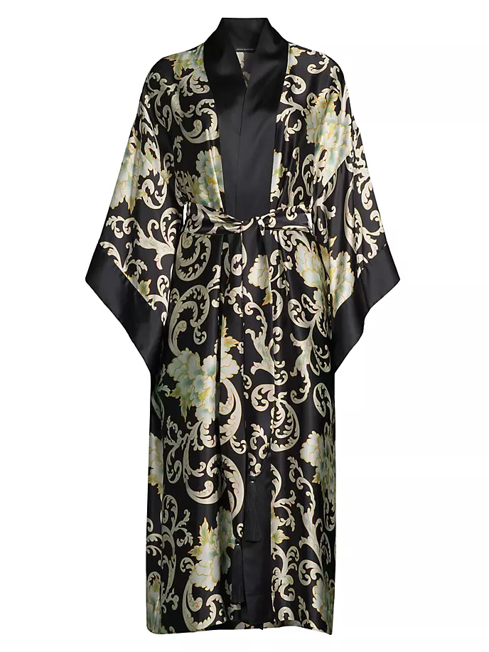 

Камилла Шелковый халат Josie Natori, цвет black gold