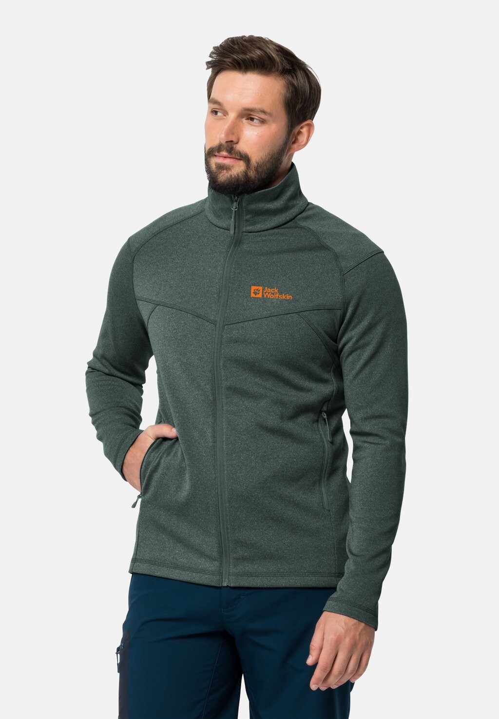 

Флисовая куртка FORTBERG FZ M Jack Wolfskin, цвет black olive