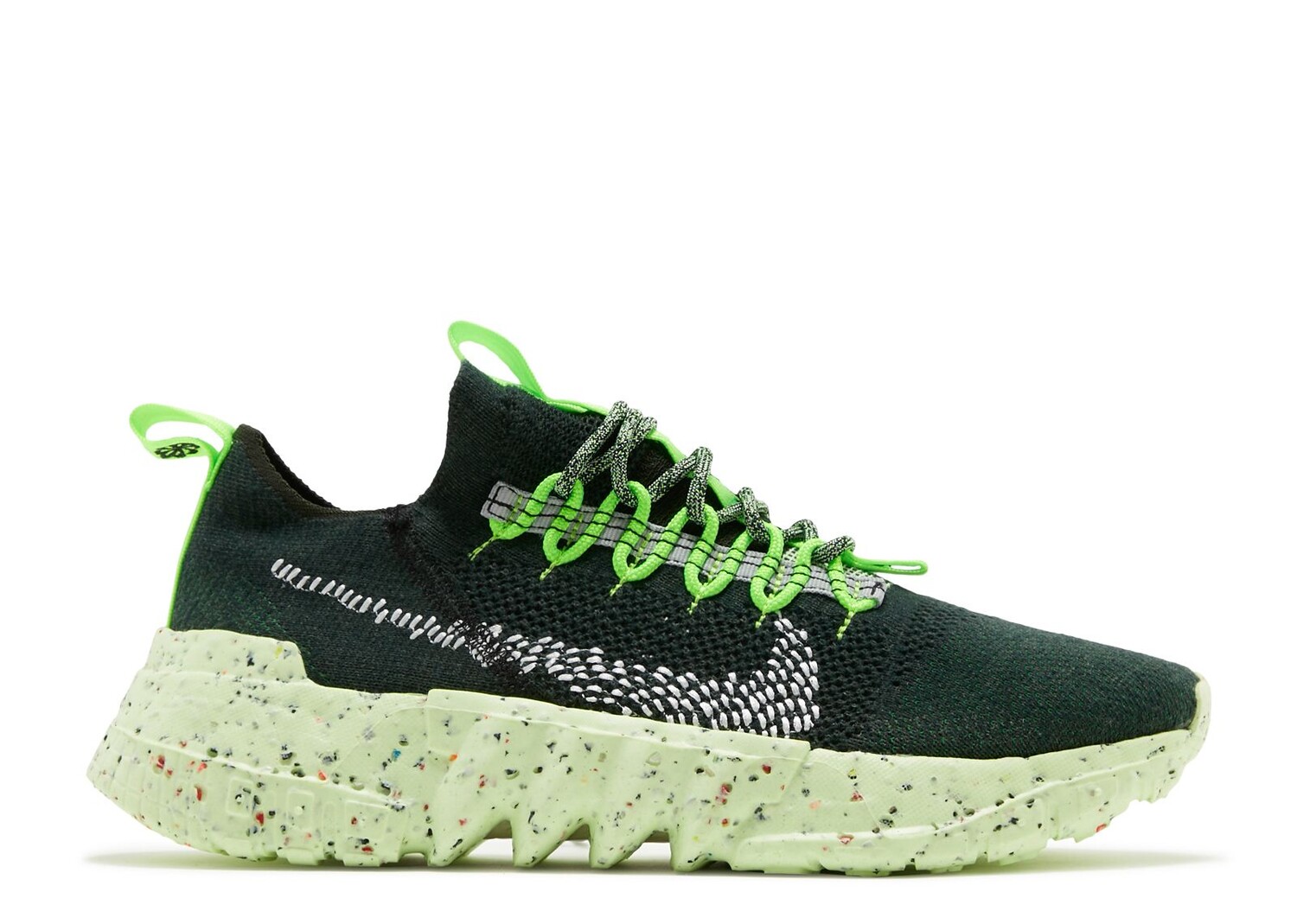 Кроссовки Nike Space Hippie 01 'Carbon Green', зеленый