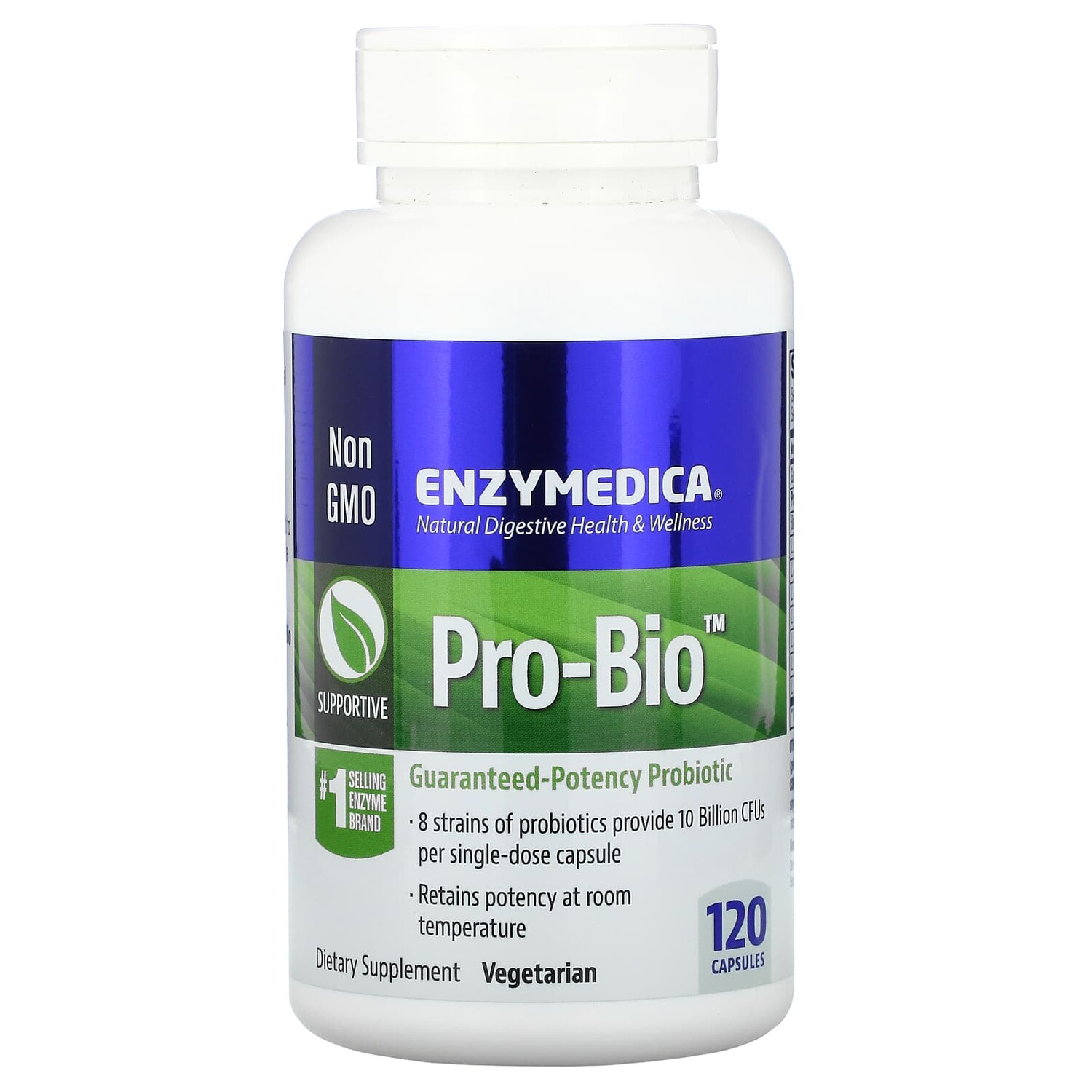 

Pro Bio, пробиотик с гарантированной эффективностью, 120 капсул, Enzymedica