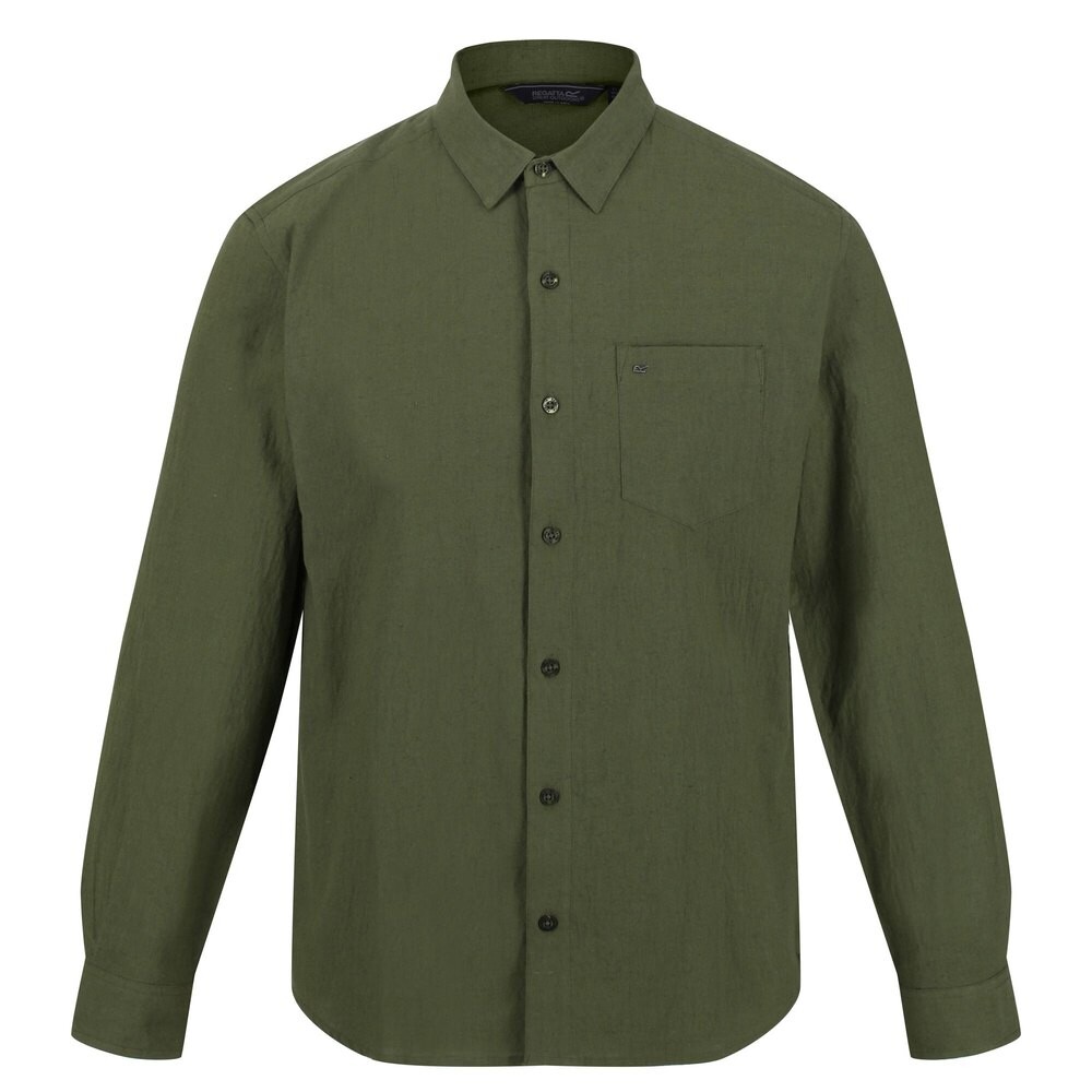 

Рубашка Regatta Brycen Linen, коричневый
