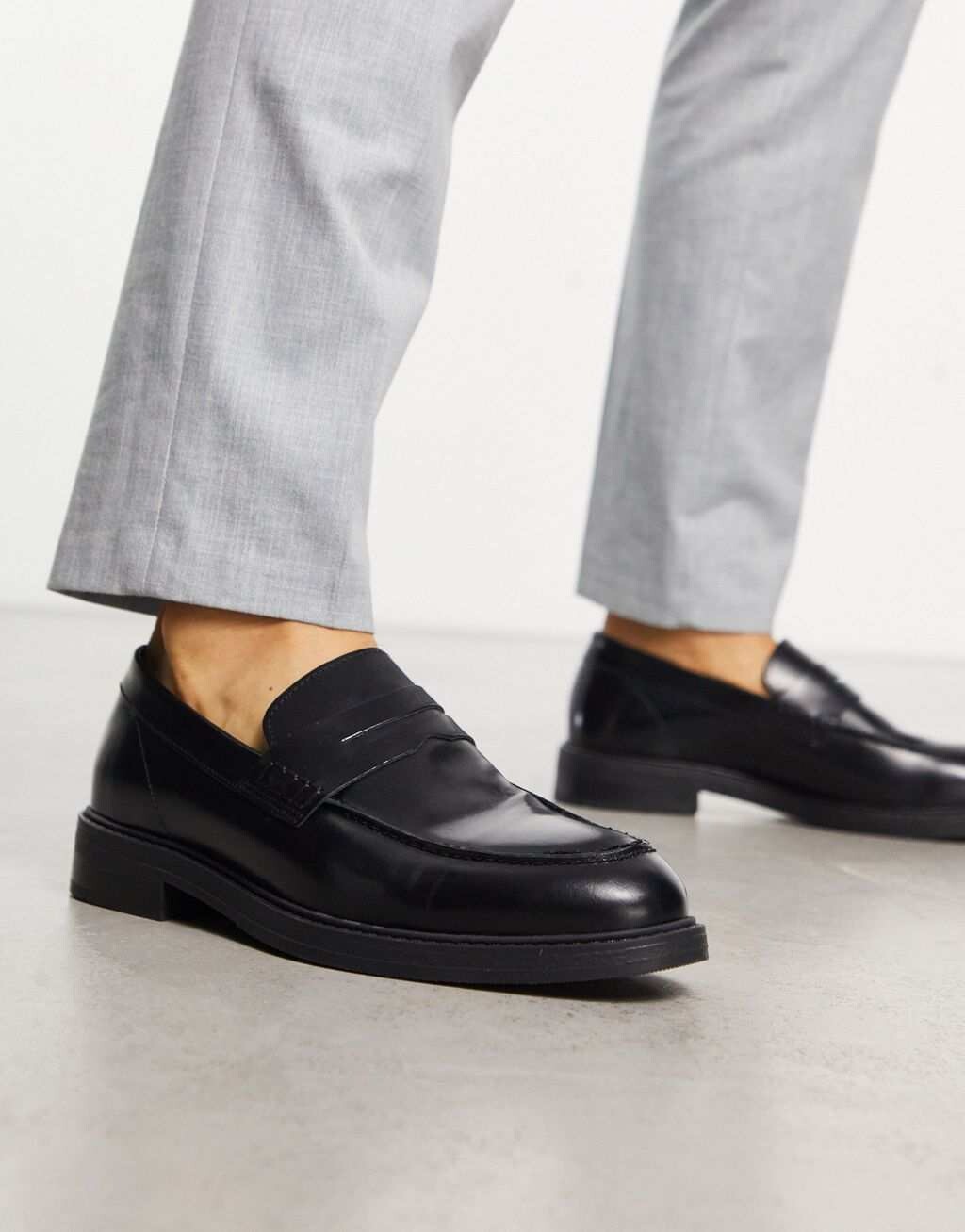

Черные кожаные лоферы Selected Homme