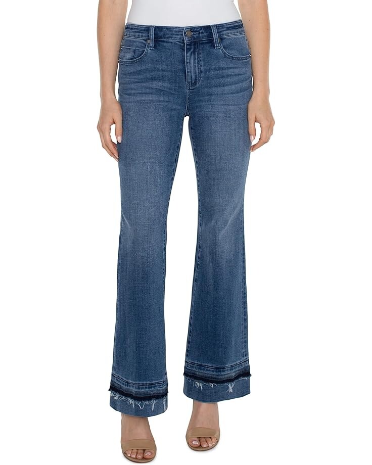 

Джинсы Liverpool Los Angeles Lucy Bootcut Mid-Rise Crosshatch Denim Jean with Let Down Hem 32", цвет Vandever