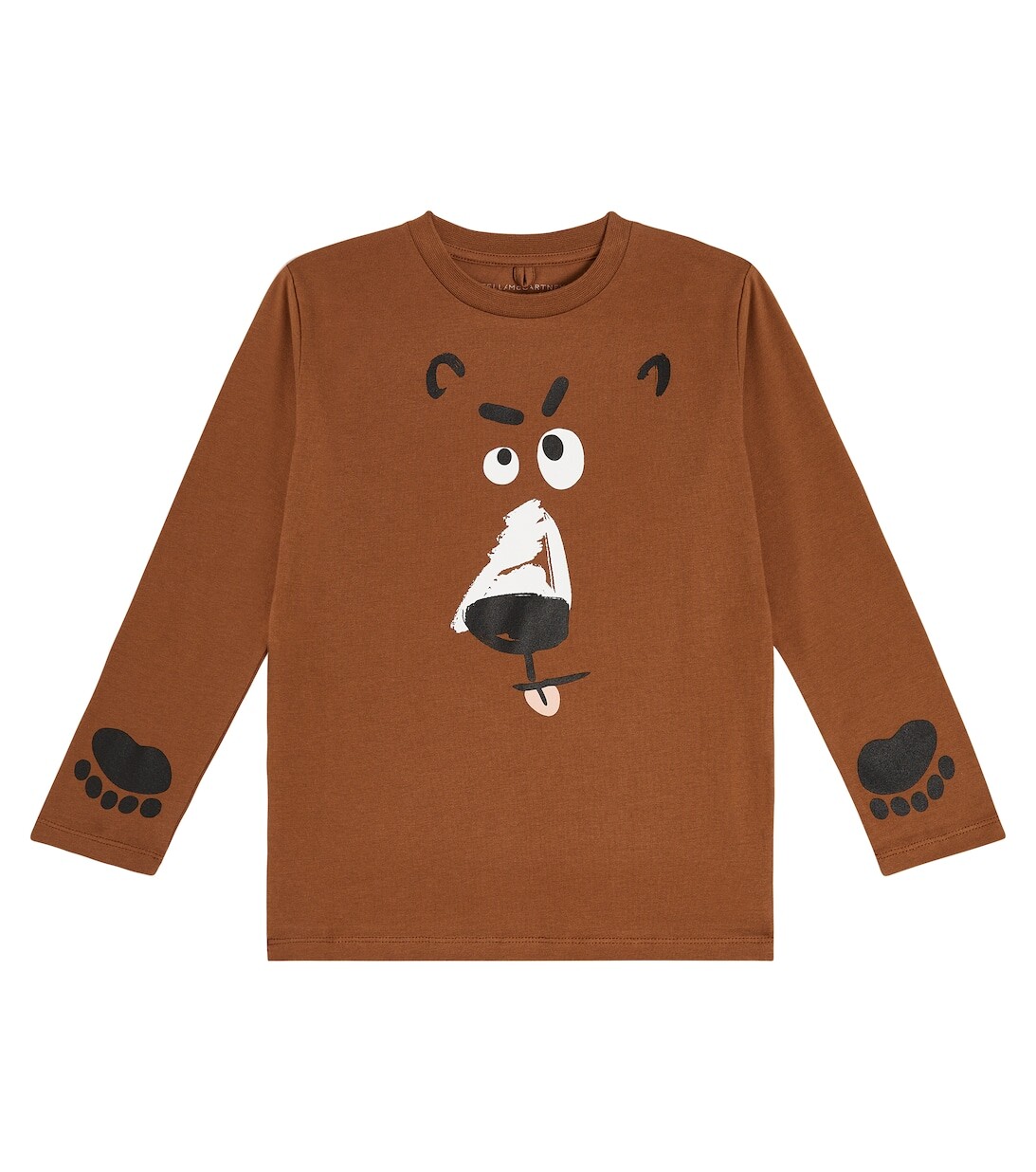 

Хлопковая футболка с принтом Stella McCartney Kids, коричневый