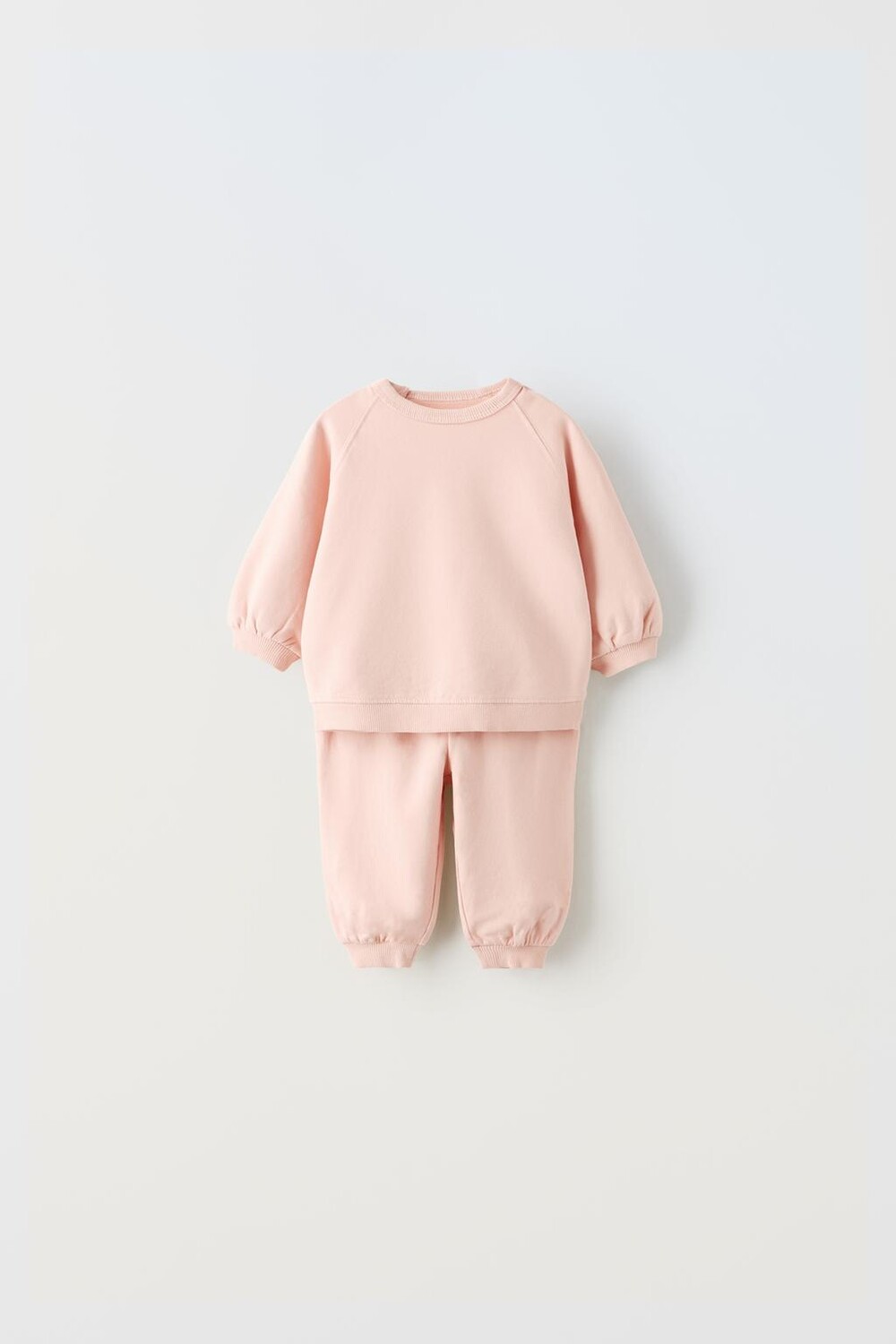 

Однократная плаховая свитшота и брюки коорд ZARA, светло-розовый