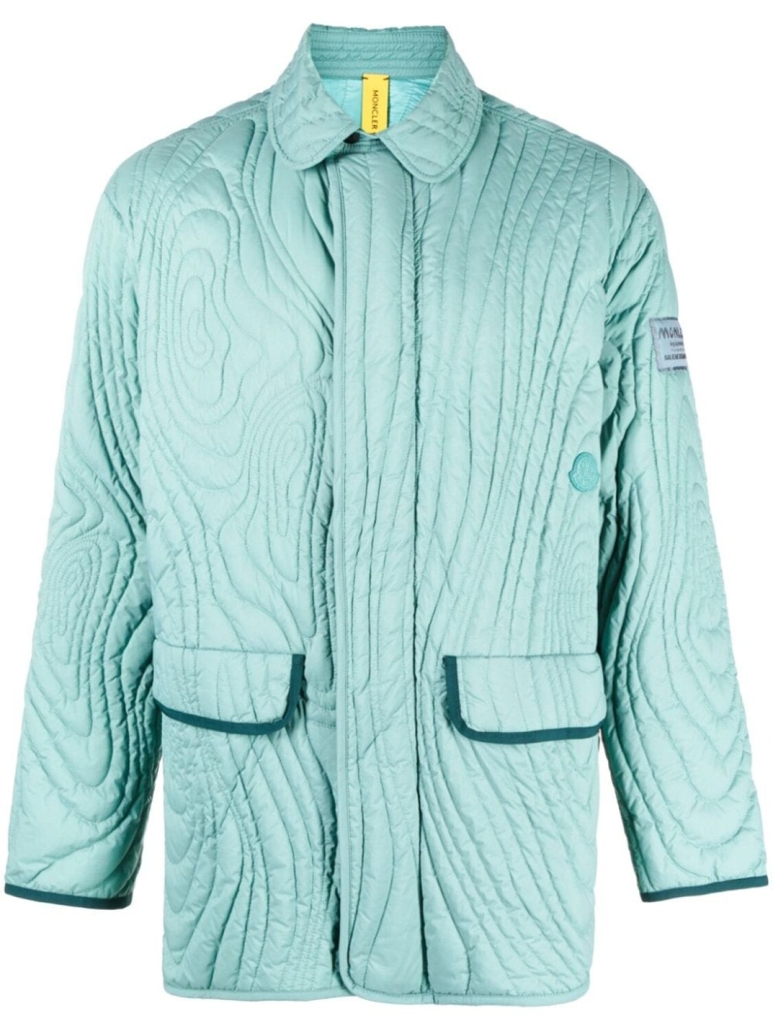 

Moncler пуховик Harter-Heighway из коллаборации с Salehe Bembury, зеленый
