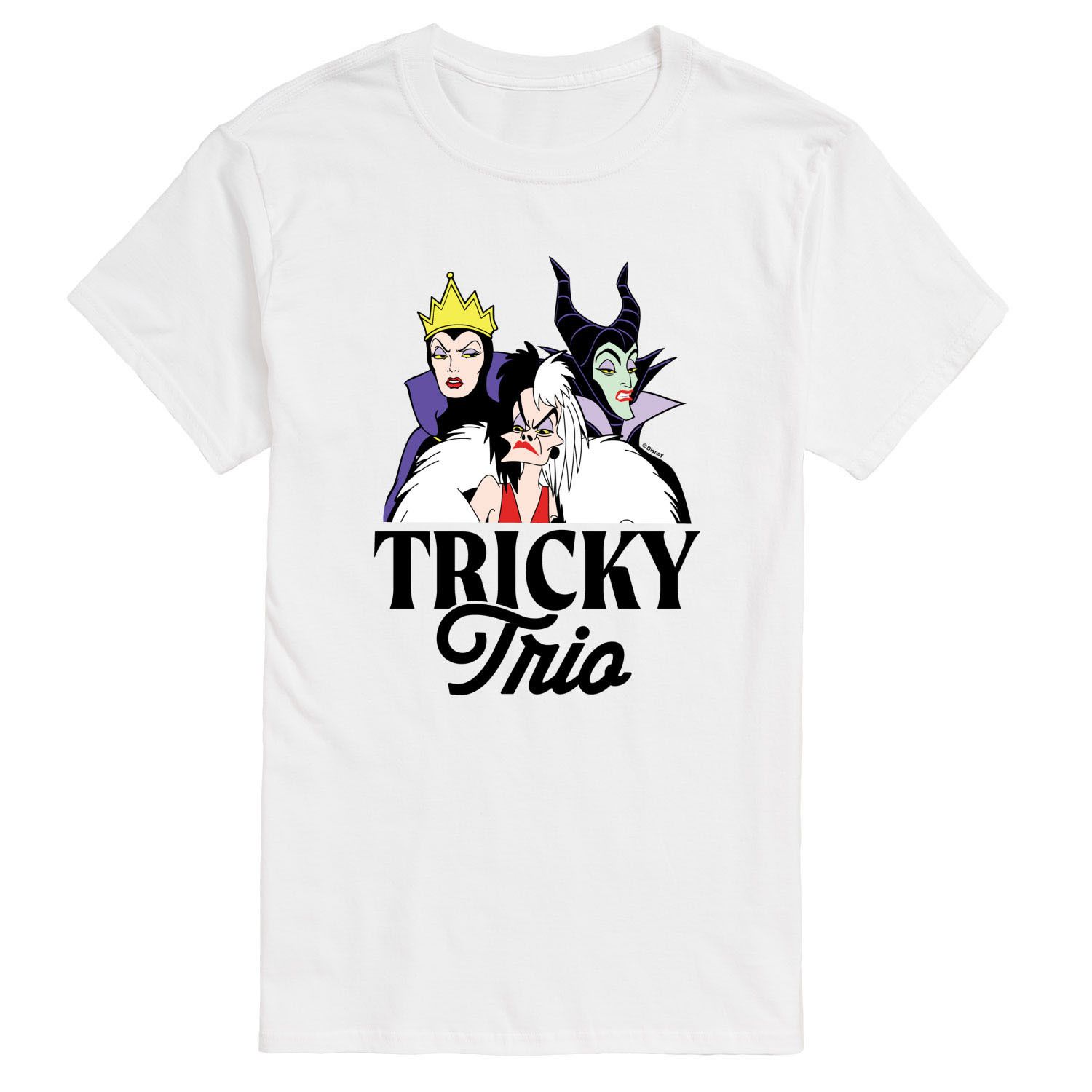 

Футболка с рисунком Злодеи Диснея Big & Tall Tricky Trio Licensed Character, белый