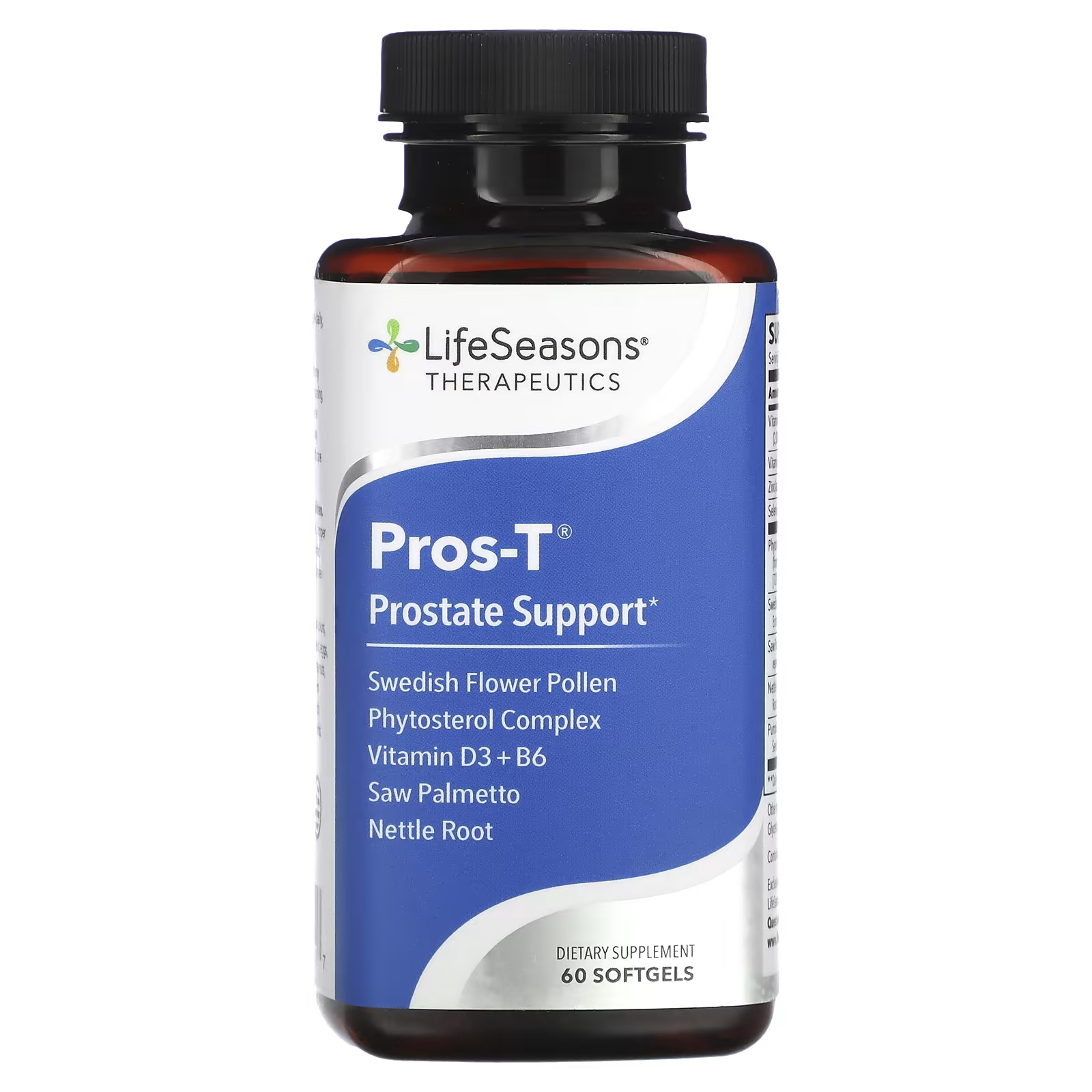 Поддержка простаты LifeSeasons Pros-T, 60 мягких таблеток azo для мужчин защита простаты и мочевыводящих путей 60 капсул