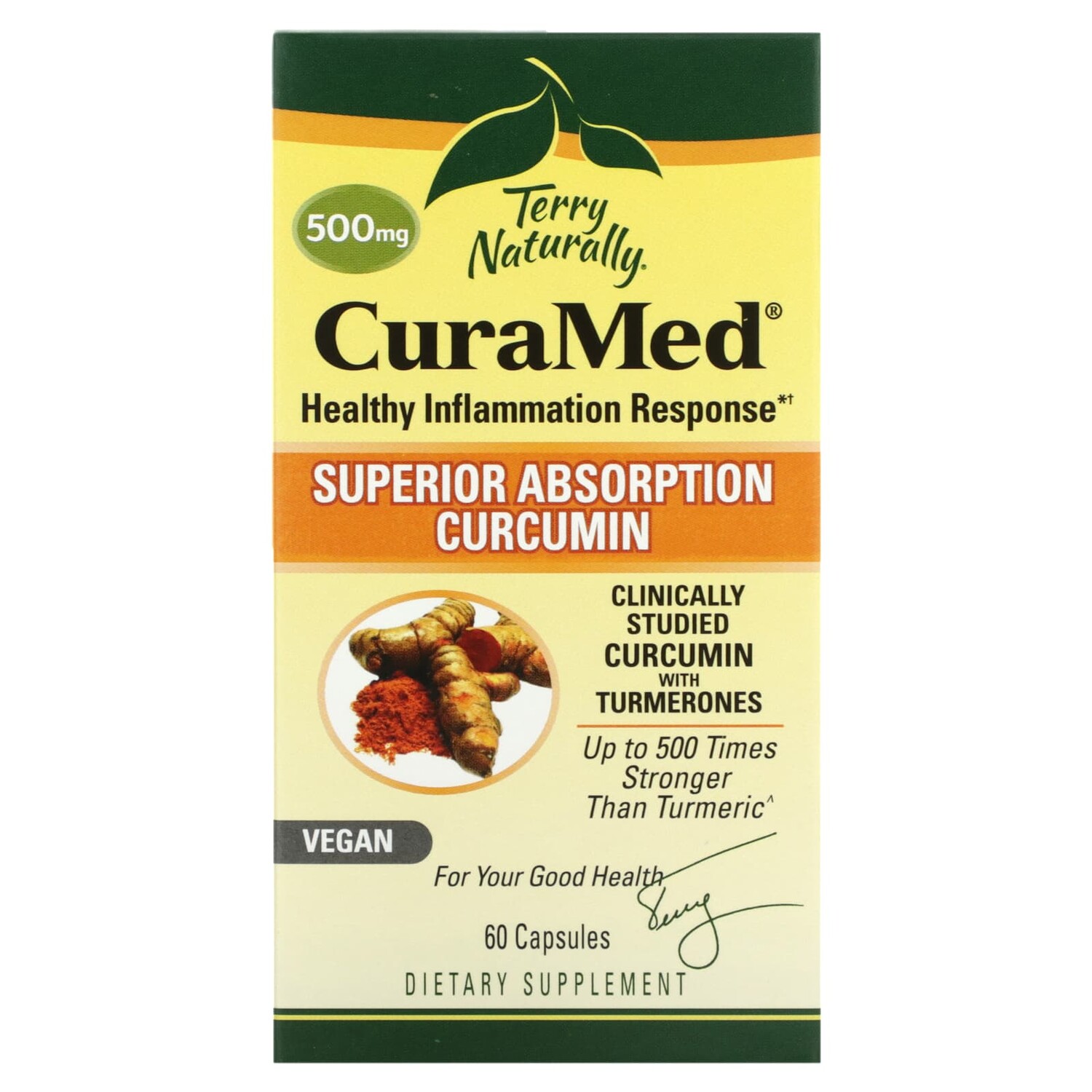 

CuraMed, куркумин для улучшенной усвояемости, 500 мг, 60 капсул, Terry Naturally