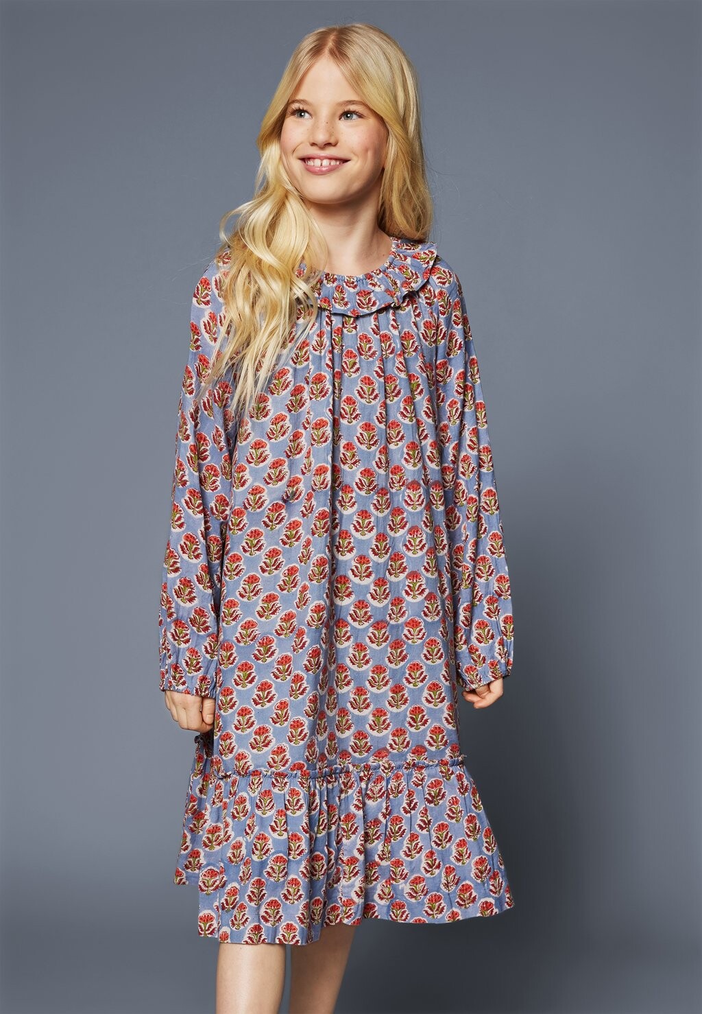 платье летнее baby folie robe bebe bonton цвет imp rose Летнее платье Daria Robe Fille Bonton, цвет mottled blue/red