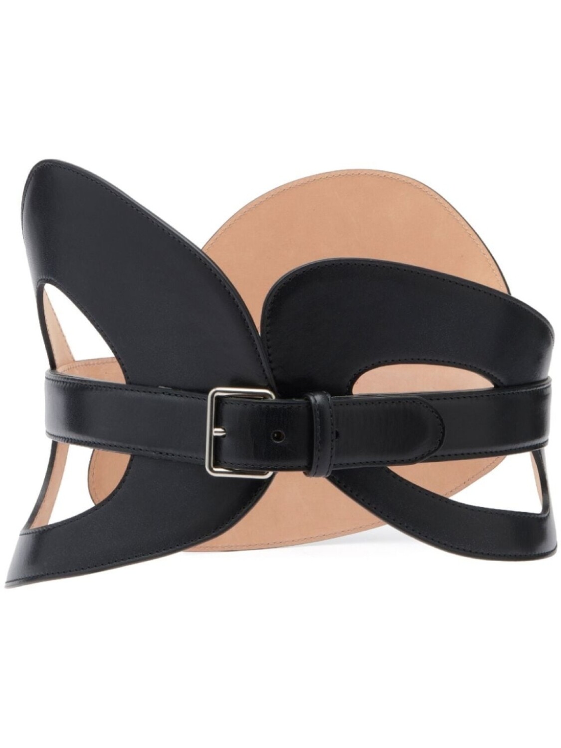 

Пояс The Curved с вырезами Alexander McQueen, черный