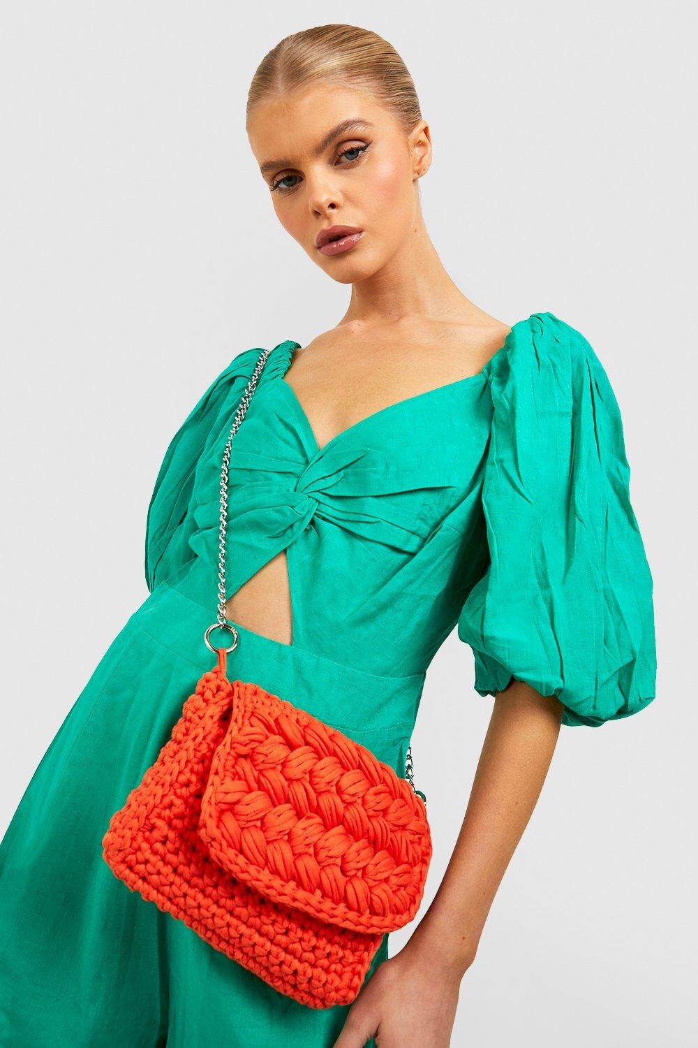 

Тканая сумка премиум премиум Boohoo, оранжевый