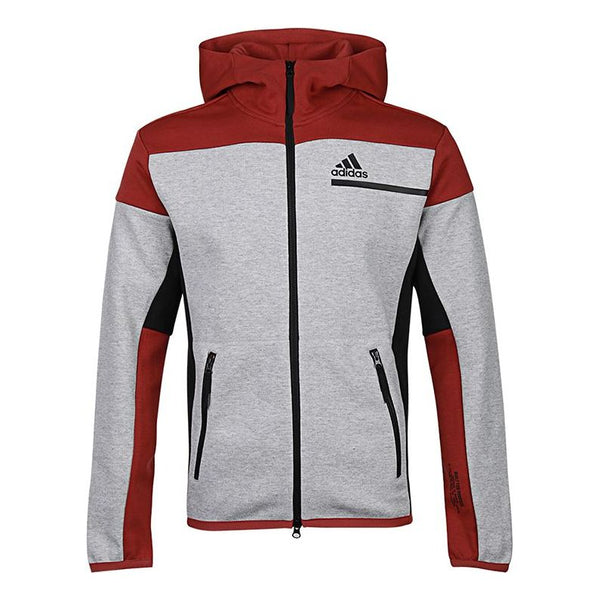 Куртка adidas Zne Fz Sports Colorblock Hooded Jacket light grey, серый