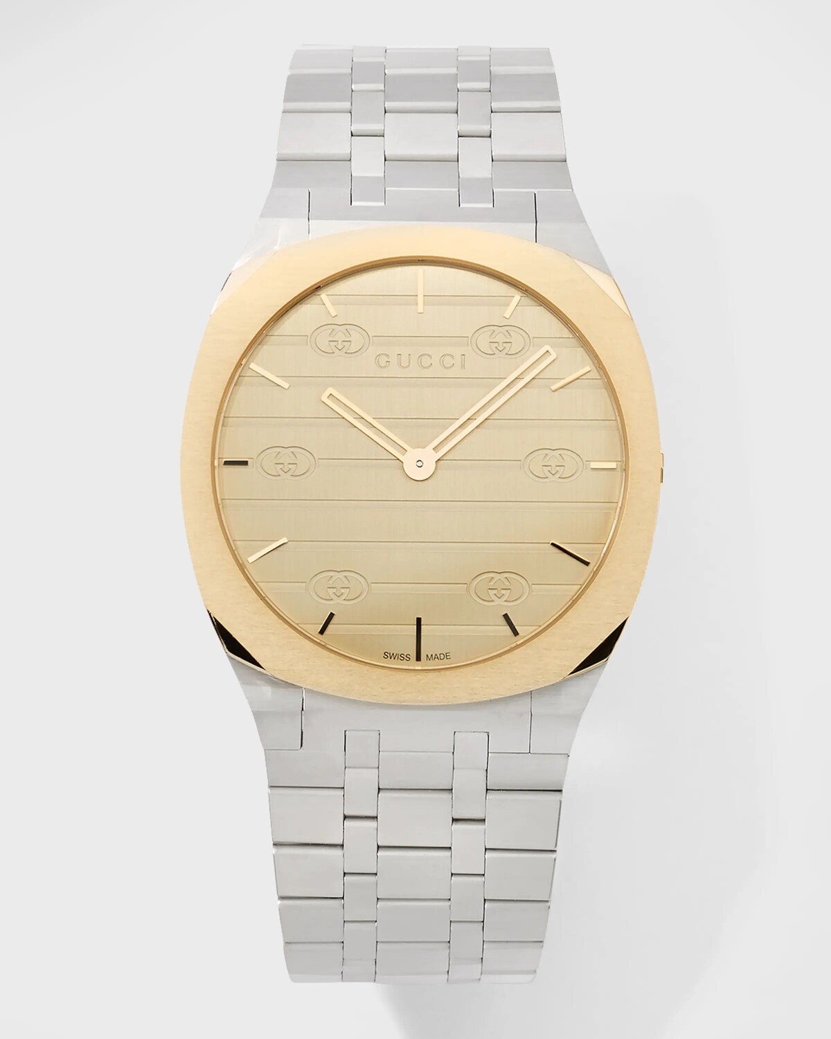 

Мужские двухцветные часы-браслет 25H 38 мм Gucci, цвет Two Tone