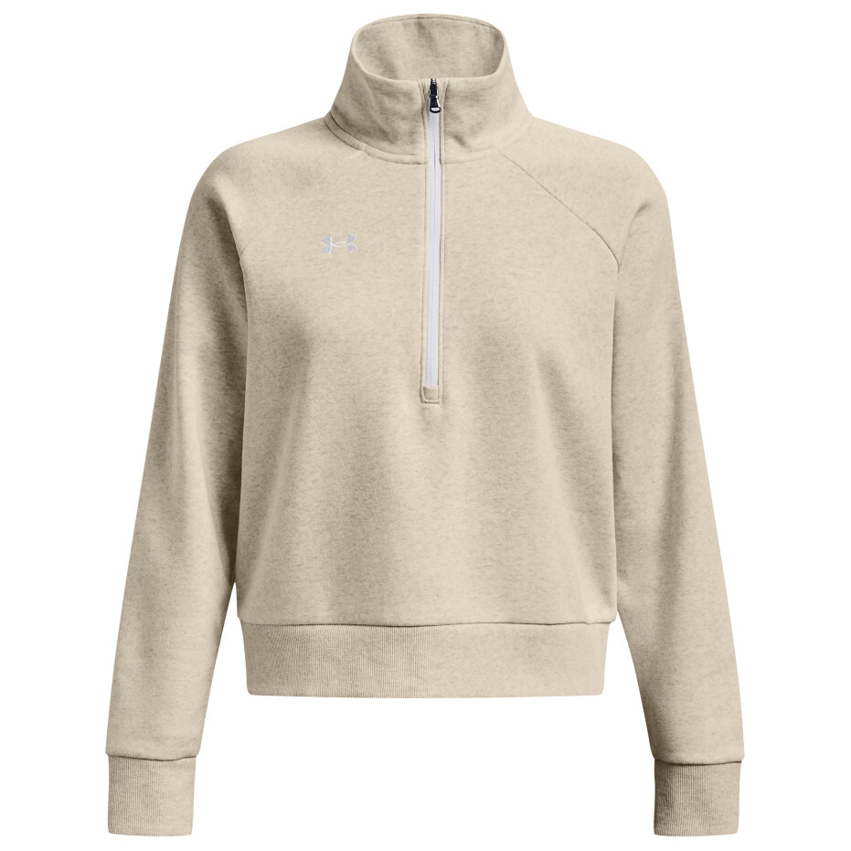 

Пуловер Under Armour Women's Rival Fleece HZ, цвет Oatmeal Light Heather