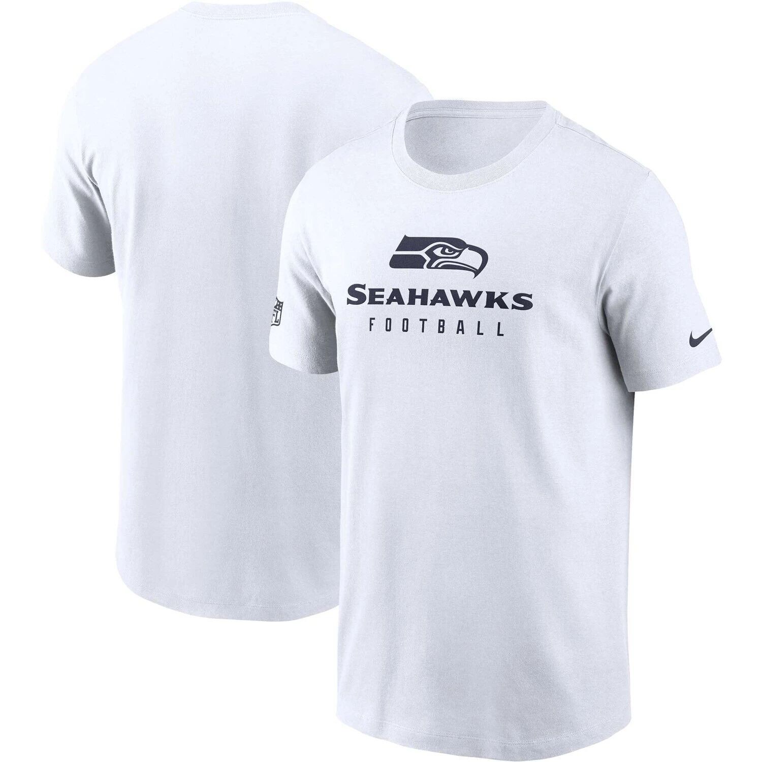

Мужская белая футболка Seattle Seahawks Sideline Performance Nike, Белый