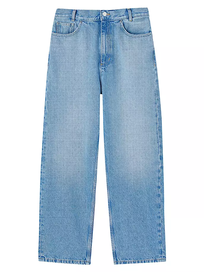 

Джинсы прямого кроя с низкой посадкой Sandro, цвет blue jean