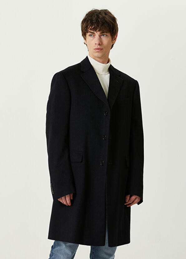 

Темно-синее кашемировое пальто Corneliani, Синий