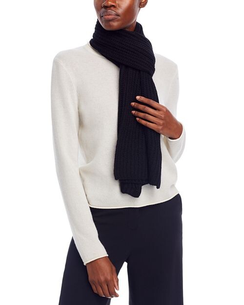 

Шарф в рубчик C by Bloomingdale's Cashmere, цвет Black