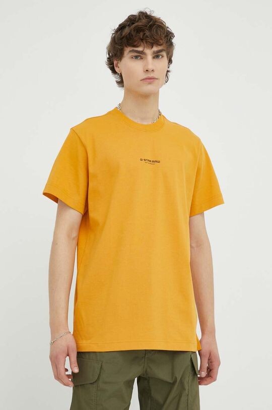 

Хлопковая футболка G-Star Raw, желтый