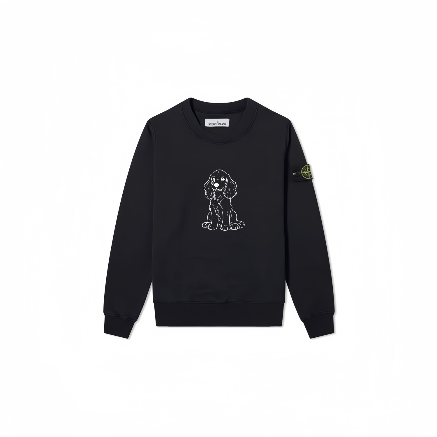 

Толстовка унисекс черная Stone Island, черный