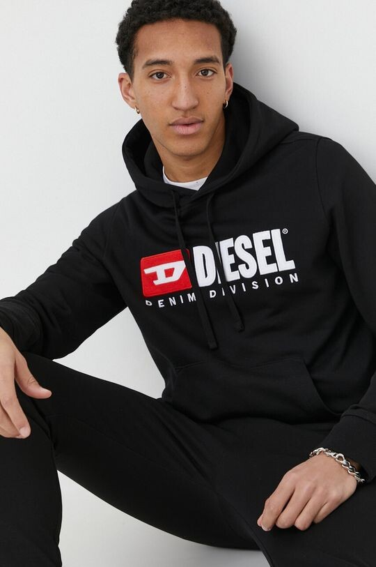 

Хлопковая толстовка Diesel, черный