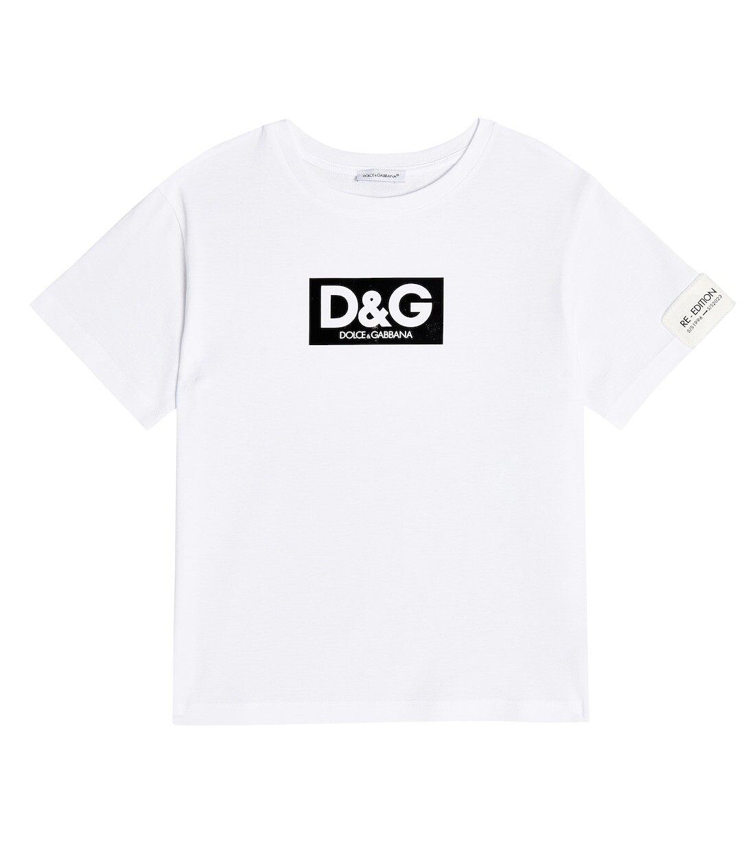 

Хлопковая футболка с логотипом Dolce&Gabbana, белый