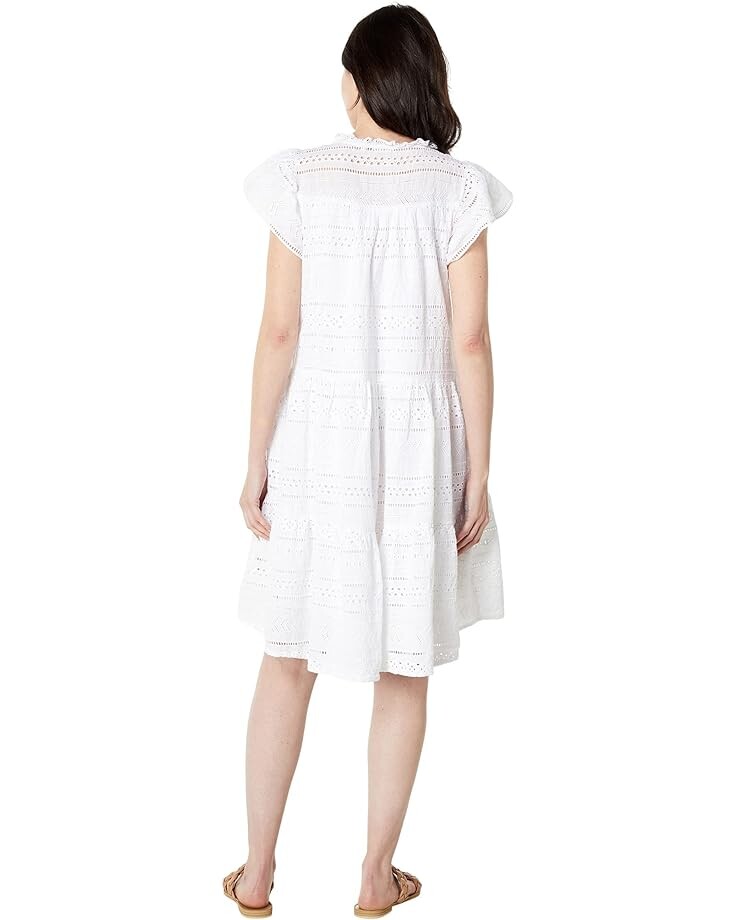 

Платье Dylan by True Grit Hannah Boheme Embroidered Eyelet Lined Dress, белый