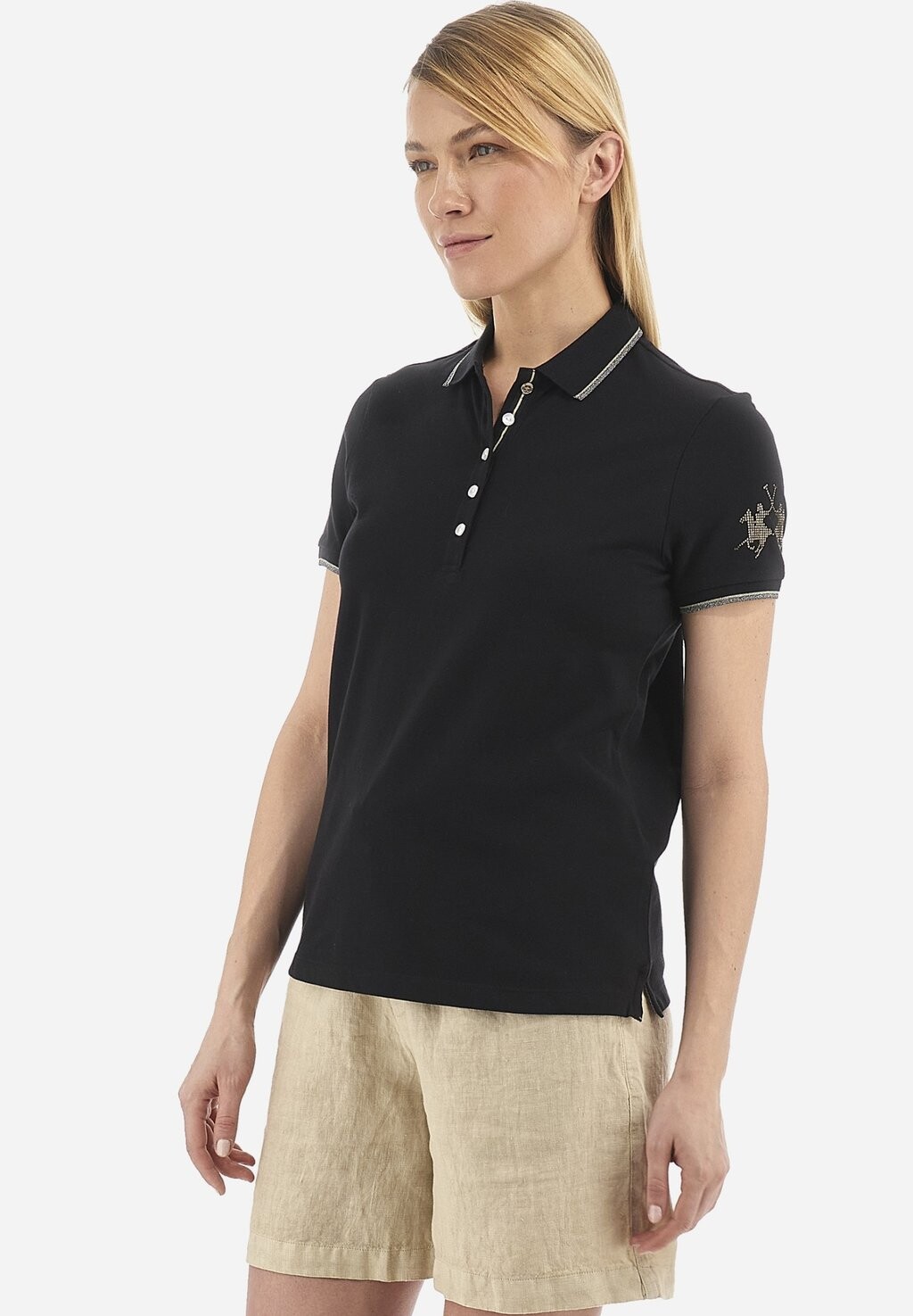 

Поло SHORT-SLEEVED POLO SHIRT La Martina, черный