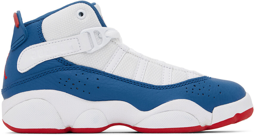 

Nike Jordan Kids Бело-синие кроссовки Jordan 6 Rings Little Kids