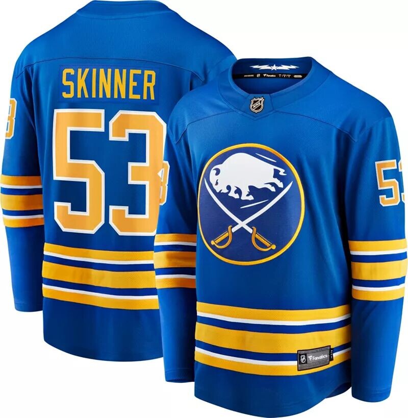 

Реплика мужской футболки НХЛ Buffalo Jeff Skinner № 53 Breakaway Home