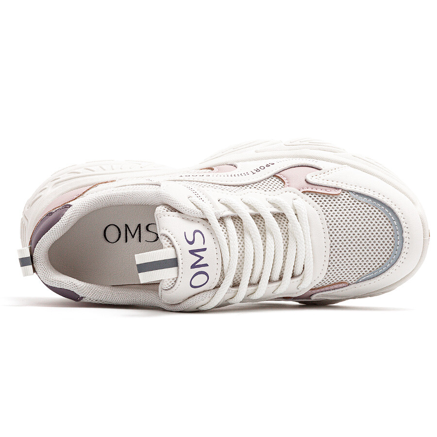 

Кроссовки OMS Chunky Sneakers Women's Low-top Beige/Purple, фиолетовый
